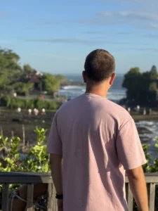 Berkay is exploring Tanah Lot Temple