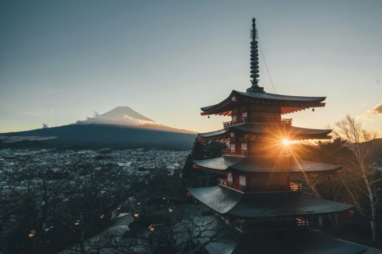 Japan landscape Sunrise